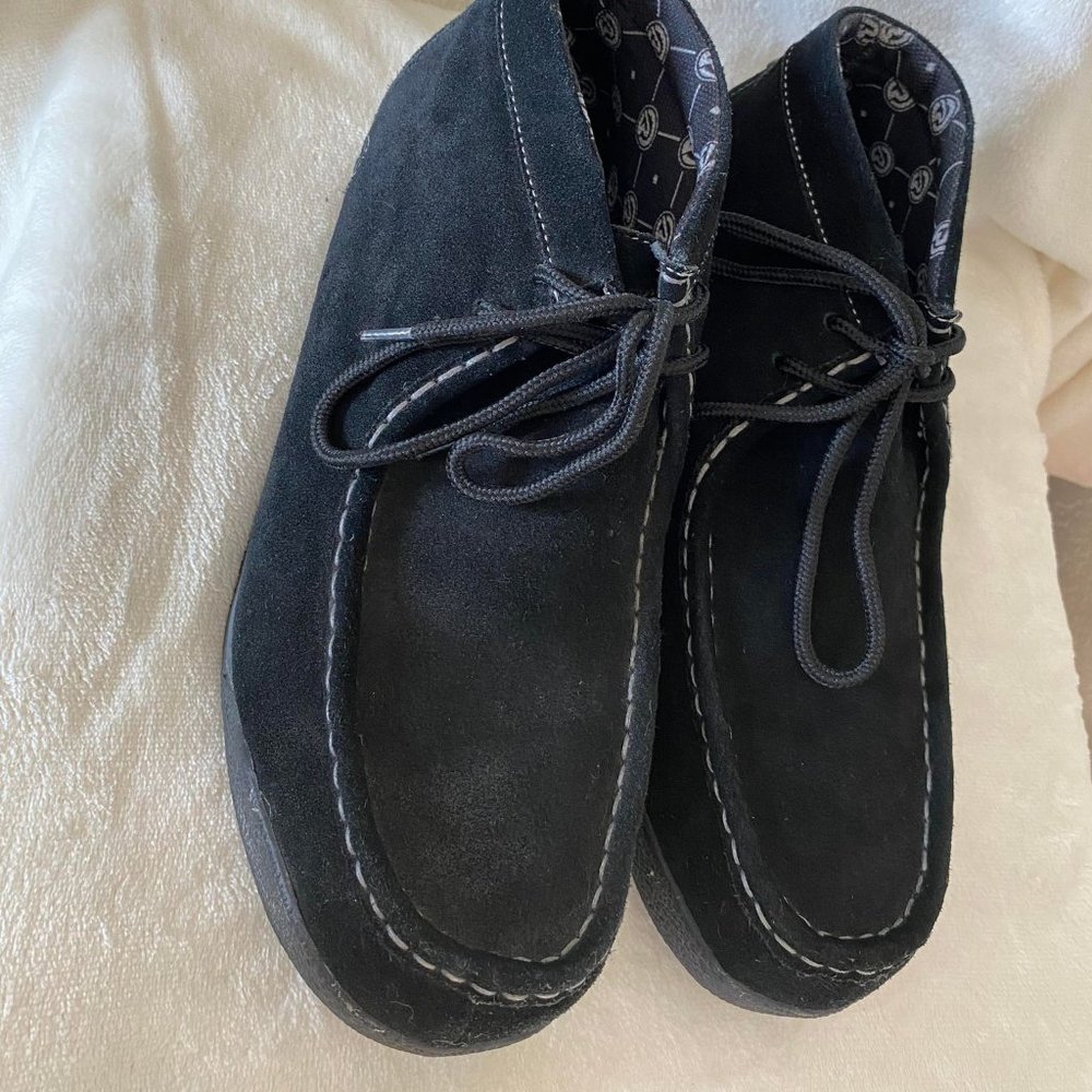 EUC P. Miller Originals Bourbon Style Black Suede Bootie Loafer Like New Size 11